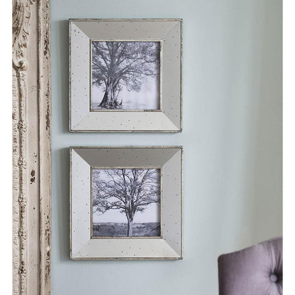 Set of Two Gray Square Framed Art HomeRoots
