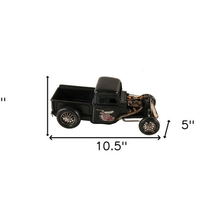 5" Black Metal Hand Painted Model Car HomeRoots