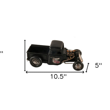 5" Black Metal Hand Painted Model Car