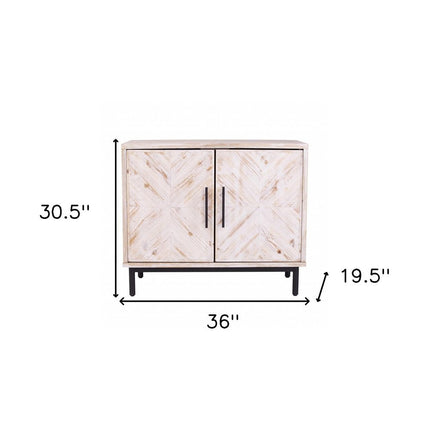 Modern Farmhouse Rustic Natural Accent Storage Cabinet HomeRoots