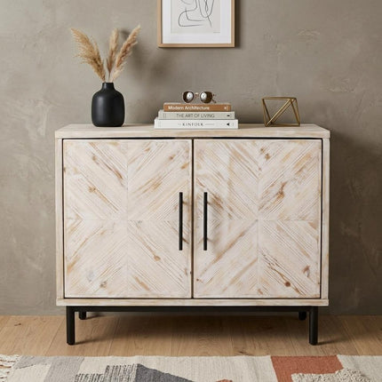 Modern Farmhouse Rustic Natural Accent Storage Cabinet HomeRoots