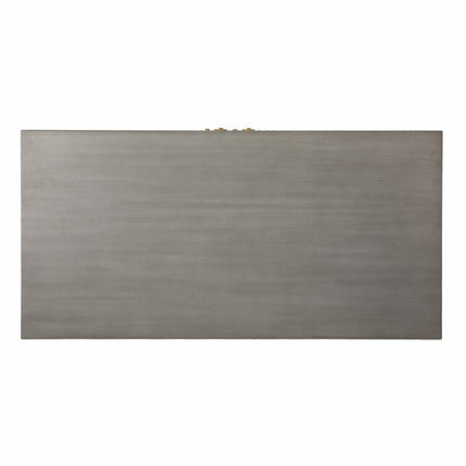 32" Gray Solid Wood Sideboard with Two Doors HomeRoots