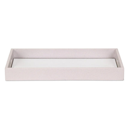 16" White Shagreen and Mirror Tray HomeRoots