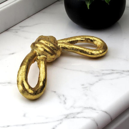 6" Gold Rustic Cast Iron Knot Tabletop Sculpture HomeRoots