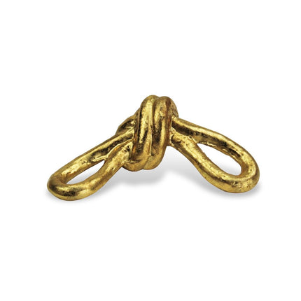 6" Gold Rustic Cast Iron Knot Tabletop Sculpture