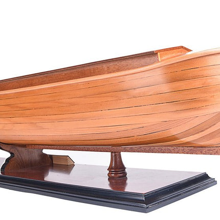 8" Wooden Manufactured Wood Hand Painted Decorative Boat HomeRoots