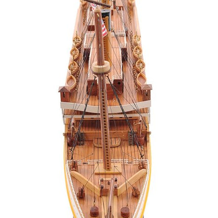 10" Black and Red Solid Wood Hand Painted 1912 RMS Titanic Small Model Boat HomeRoots