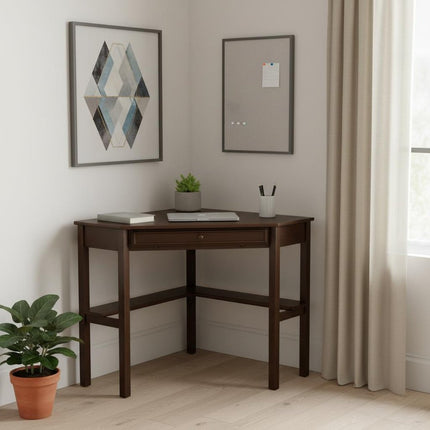 Espresso Corner Computer Desk HomeRoots