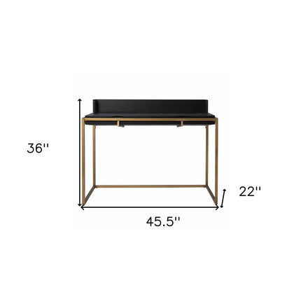 Adjustable Black and Gold Wood Sled HomeRoots