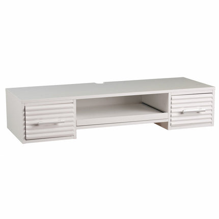 White Wall Mount Desk with Drawers HomeRoots