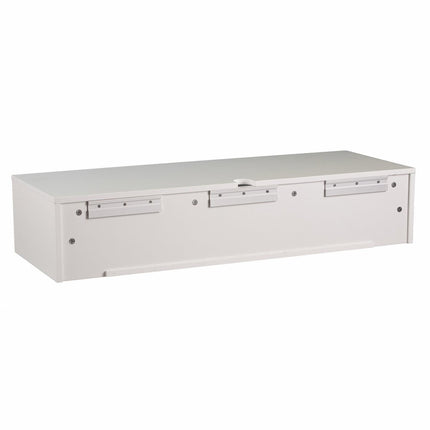 White Wall Mount Desk with Drawers HomeRoots