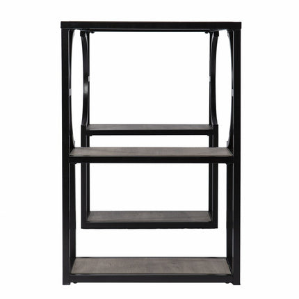 44" Gray and Black Wood Pedestal HomeRoots