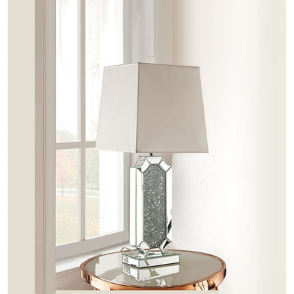 ACME 40216 Noralie Table Lamp, Mirrored & Faux Diamonds