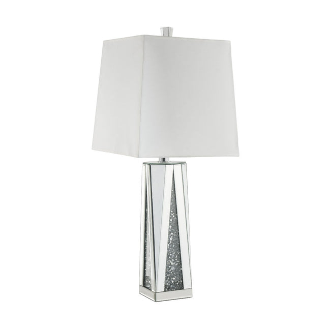 ACME 40218 Noralie Table Lamp, Mirrored & Faux Diamonds