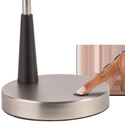 Black Matte and Silver LED Adjustable Desk Lamp HomeRoots