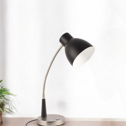 Black Matte and Silver LED Adjustable Desk Lamp HomeRoots