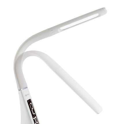 Contemporary White Sanitizing LED Desk Lamp HomeRoots