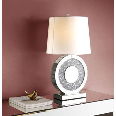 ACME 40221 Noralie Table Lamp, Mirrored & Faux Diamonds ACME Furniture