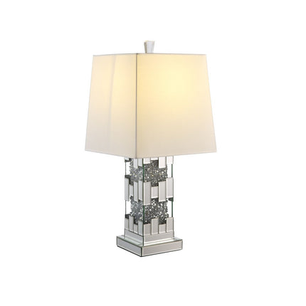 ACME 40222 Noralie Table Lamp, Mirrored & Faux Diamonds