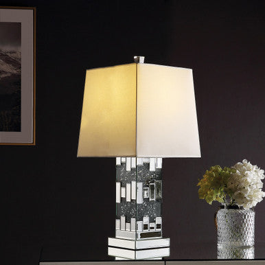 ACME 40222 Noralie Table Lamp, Mirrored & Faux Diamonds ACME Furniture
