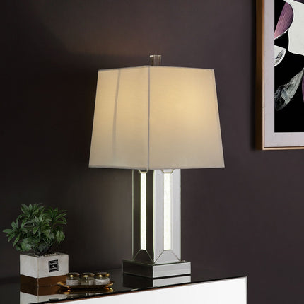 ACME 40223 Noralie Table Lamp, Mirrored & Faux Stones