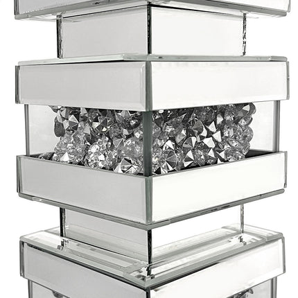 ACME 40242 Noralie Table Lamp, Mirrored & Faux Diamonds