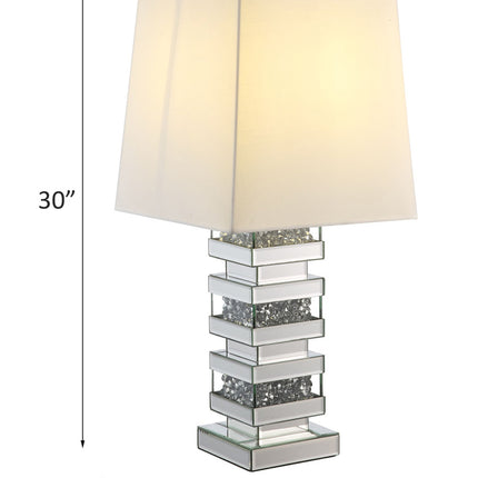ACME 40242 Noralie Table Lamp, Mirrored & Faux Diamonds