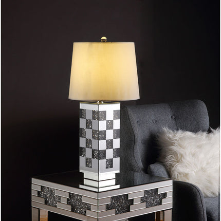 ACME 40243 Noralie Table Lamp, Mirrored & Faux Diamonds