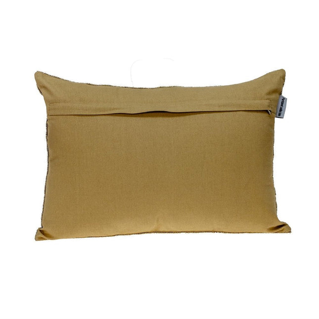 Shimmering Metallic Gold Beaded Luxury Throw Pillow HomeRoots