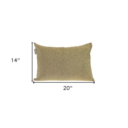 Shimmering Metallic Gold Beaded Luxury Throw Pillow HomeRoots
