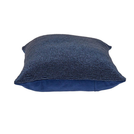 Shimmering Blue Beaded Luxury Throw Pillow HomeRoots
