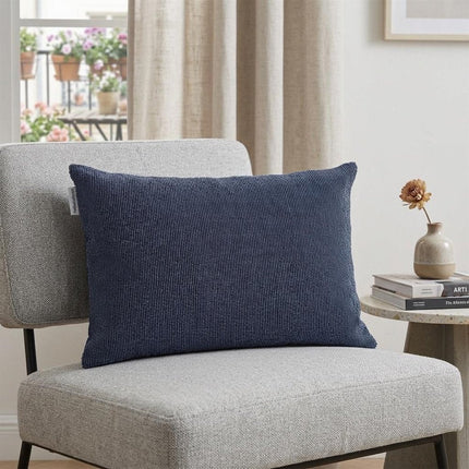 Shimmering Blue Beaded Luxury Throw Pillow HomeRoots