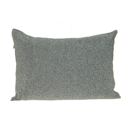 Shimmering Silver Beaded Luxury Throw Pillow HomeRoots