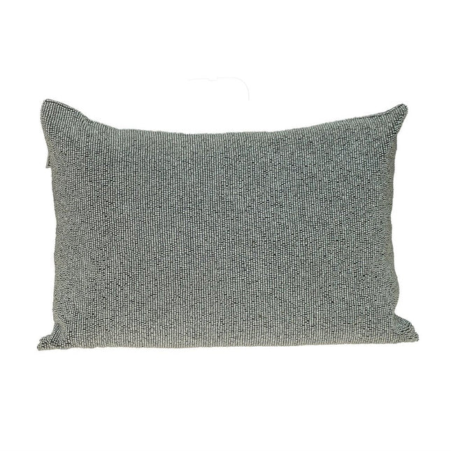 Shimmering Silver Beaded Luxury Throw Pillow HomeRoots
