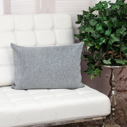 Shimmering Silver Beaded Luxury Throw Pillow HomeRoots