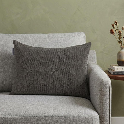 Shimmering Gray Beaded Luxury Throw Pillow HomeRoots