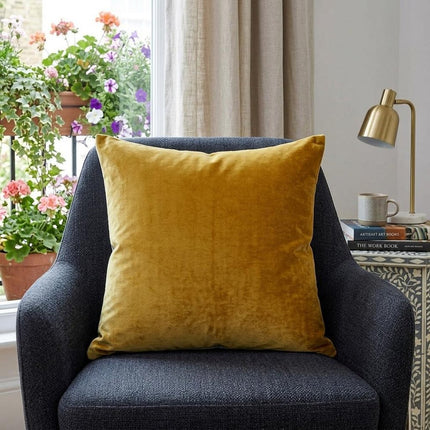 Yellow and Gray Dual Solid Color Reversible Throw Pillow HomeRoots