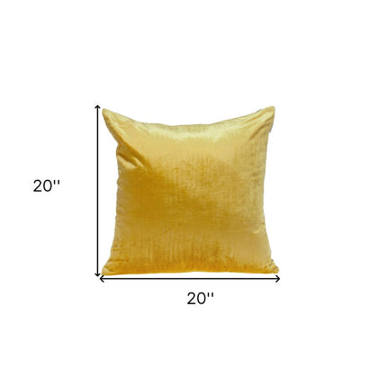 Yellow and Gray Dual Solid Color Reversible Throw Pillow HomeRoots