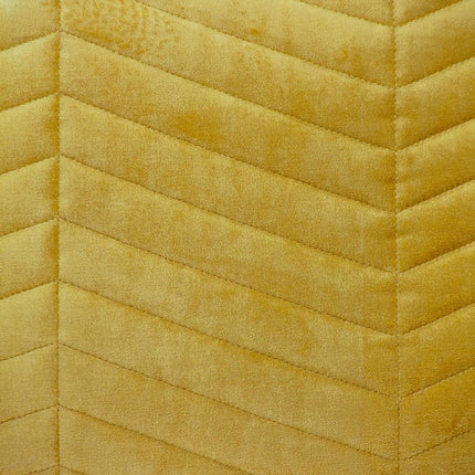 Yellow Quilted Velvet Zig Zag Decorative Lumbar Pillow HomeRoots