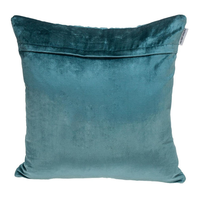 Teal Quilted Velvet Geo Decorative Throw Pillow HomeRoots
