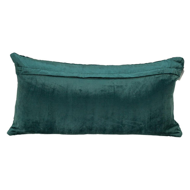 Teal Quilted Velvet Geo Lumbar Decorative Pillow HomeRoots