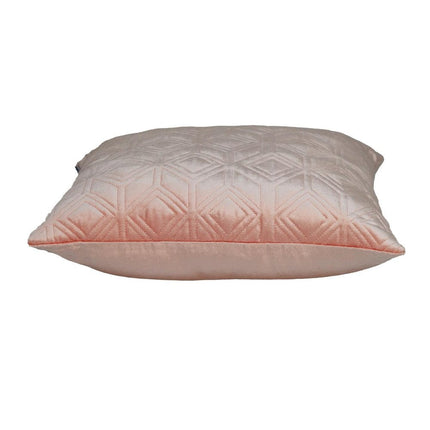 Tufted Diamonds Rose Gold Velvet Accent Pillow HomeRoots