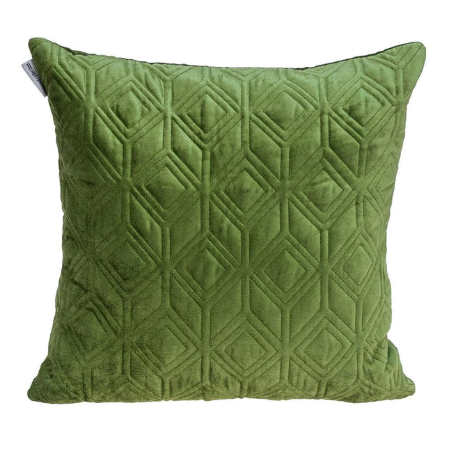 Tufted Diamonds Olive Velvet Accent Pillow HomeRoots