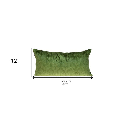 Tufted Diamonds Olive Velvet Lumbar Accent Pillow HomeRoots