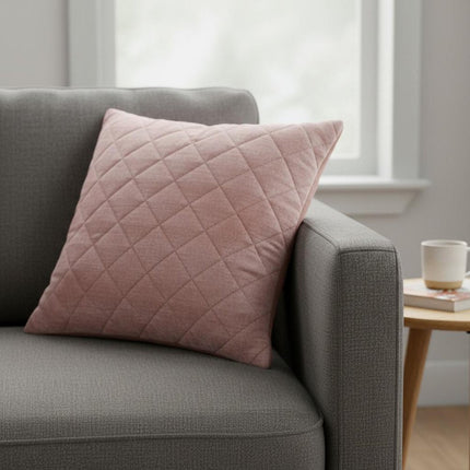 Tufted Diamond Pink Transitional Square Pillow HomeRoots
