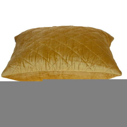 Tufted Diamond Yellow Ochre Transitional Square Pillow HomeRoots
