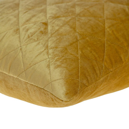 Tufted Diamond Yellow Ochre Transitional Square Pillow HomeRoots
