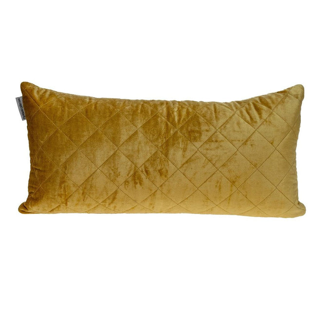 Tufted Diamond Yellow Ochre Transitional Lumbar Pillow HomeRoots