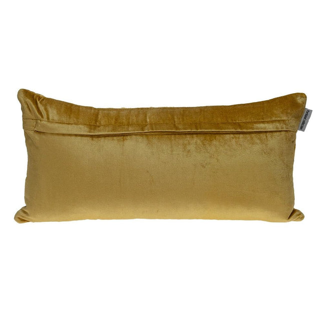 Tufted Diamond Yellow Ochre Transitional Lumbar Pillow HomeRoots