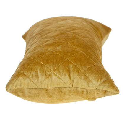 Tufted Diamond Yellow Ochre Transitional Lumbar Pillow HomeRoots